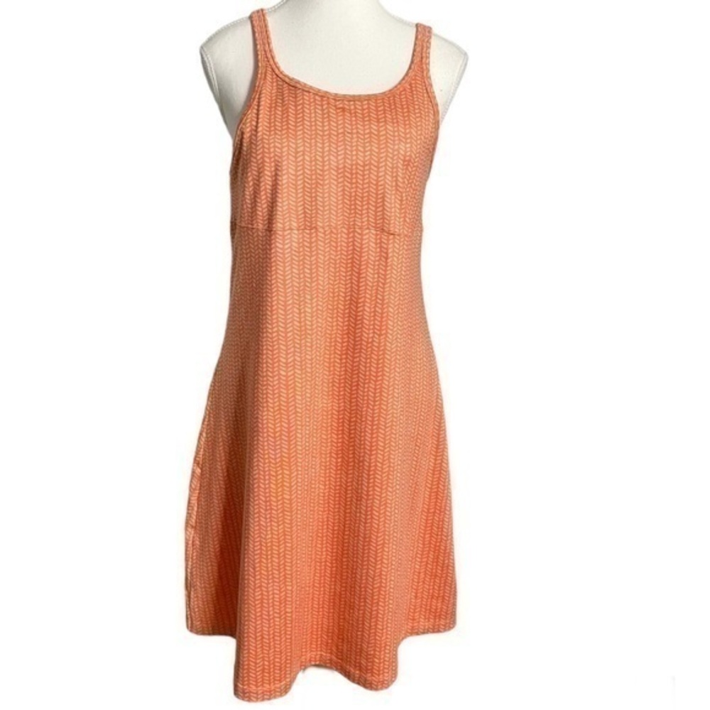 Columbia Womens Orange Omni Wick Athletic Crisscross Built In Bra Workout Dress